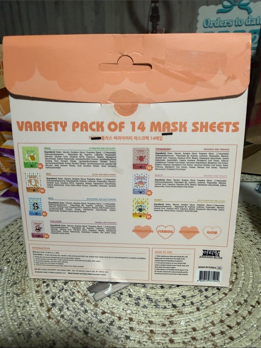 Korean beauty 14 face Mask Sheets - Picture 6 of 6